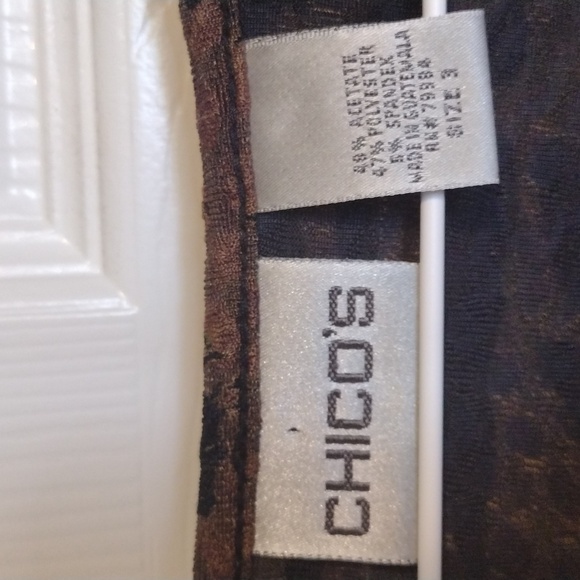 Animal print top by Chico's size 3 - Picture 3 of 3